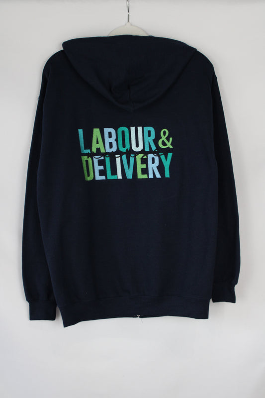 Labour & Delivery Nurse Navy Zip-Up (Large)