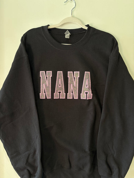 Glitter Nana Crew (Large)