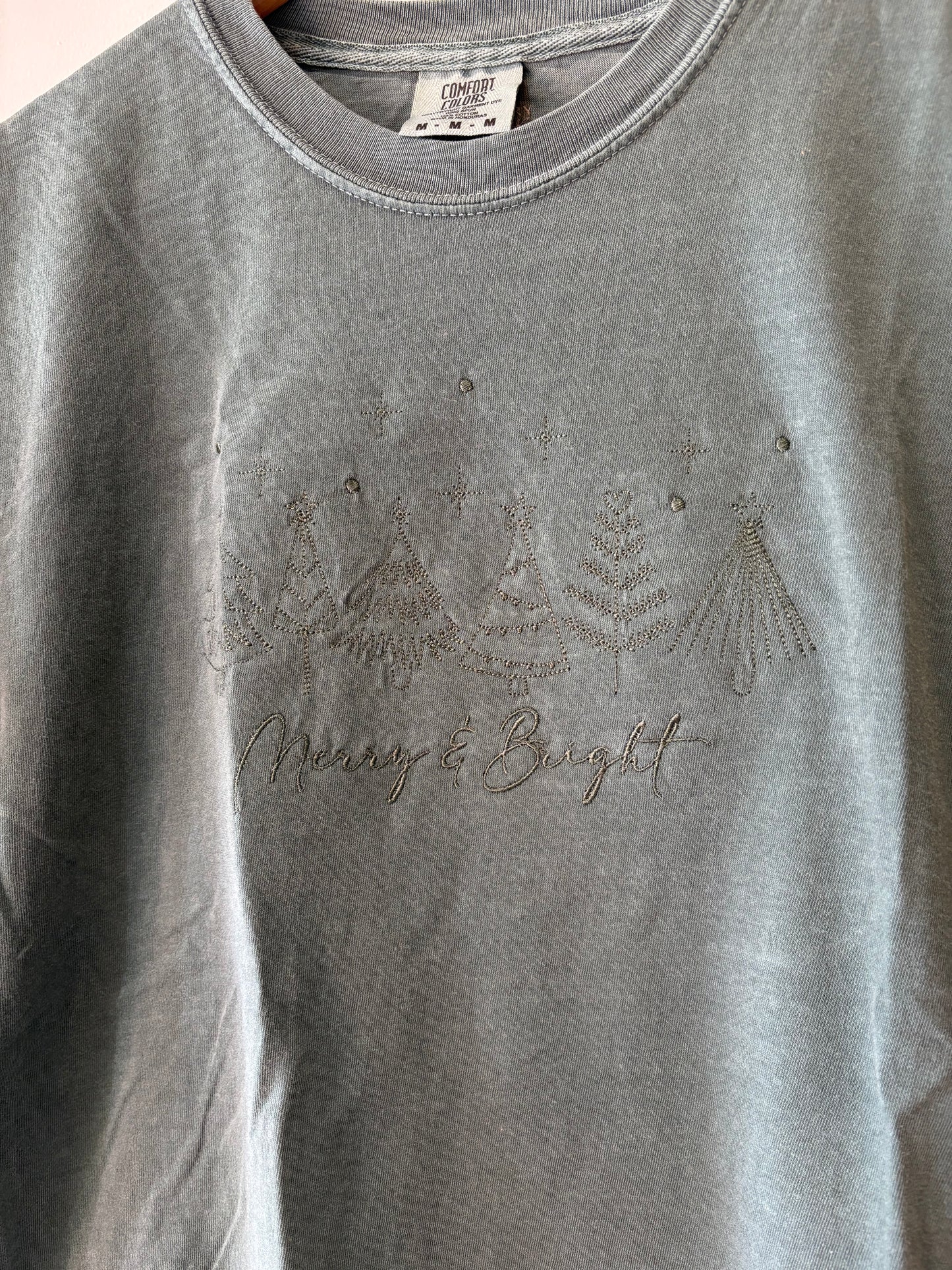 Merry & Bright Tee Shirt (Medium)