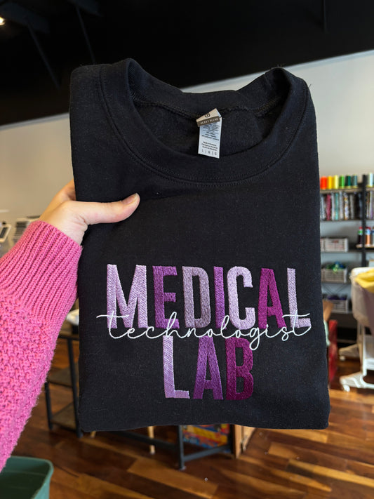 Medical Lab Technologist Black/Purple (Large)