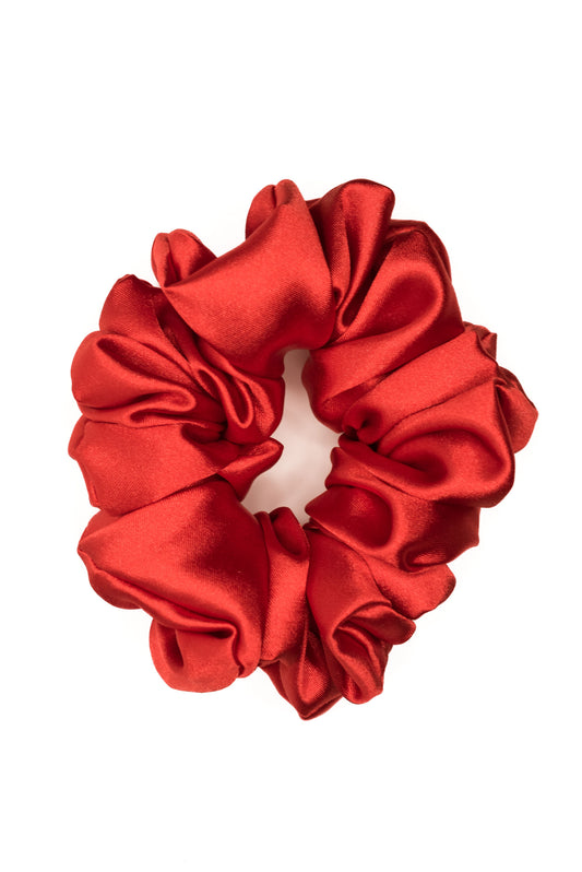 Red Satin Scrunchie