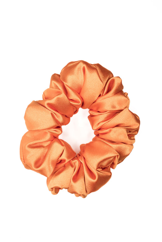 Orange Satin Scrunchie