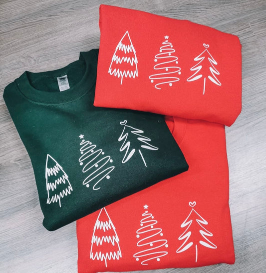 Red Christmas Tree Crewneck